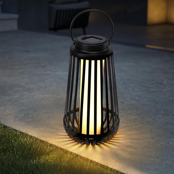 Afirst Solar Lanterns Outdoor, Hanging Solar Lights Waterproof Hollow Out Decorative LED Lanterns for Yard, Patio, Lawn, Tabletop, Pathway, Landscape, Garden Decor Gifts