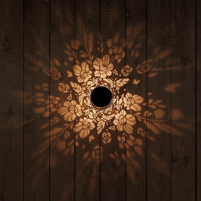 4 Pack Butterfly Solar Lanterns Outdoor Waterproof, Metal Hanging Lights Decorations for Garden Yard Lawn Patio, Butterfly Gifts for Women Mom Grandma Gardener Mother in Law Christmas