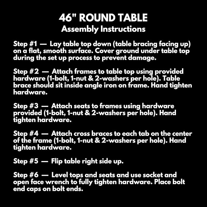 Heavy-Duty Portable Outdoor Picnic Table with Umbrella Hole, Punched Steel Commercial-Grade Patio Dining Furniture Made in America (46" Round Top, Brown)