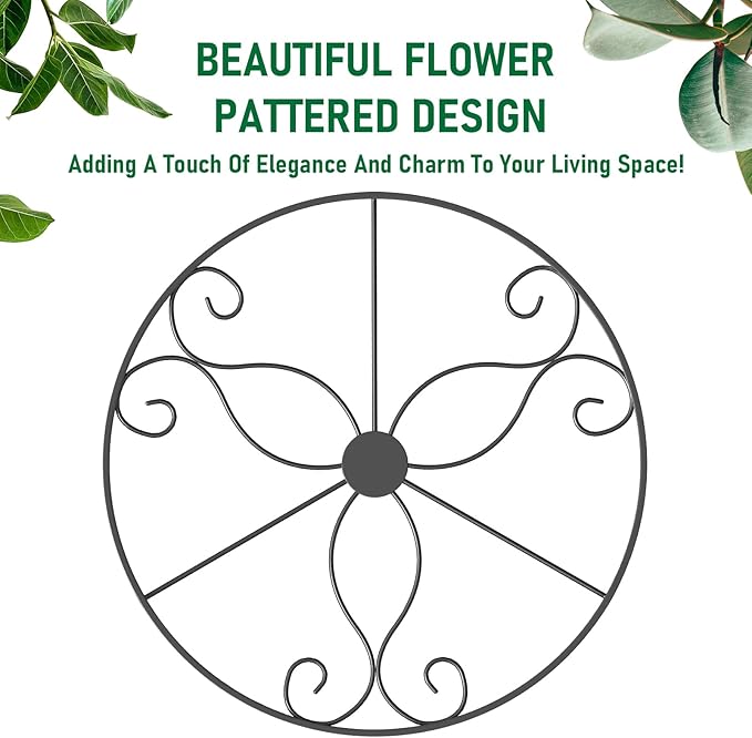 4-Pack Metal Hanging Planters for Outdoor Plants - Heavy Duty Hanging Baskets for Plants Outdoor with Chains and Long Hooks – Aesthetic Hanging Plant Holder for an Instant Indoor and Outdoor Decor