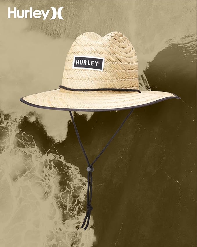 Hurley Men's Straw Hat - Bayside Lifeguard Straw Sun Hat