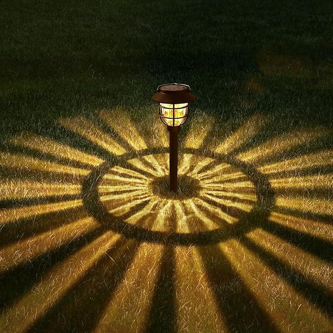 10 Pack Solar Pathway Lights Outdoor - Bright Solar Powered Garden Lights with 3000K Warm LED, Auto On/Off Waterproof Path Lights Decorative, Landscape Lighting for Yard Patio Walkway Driveway