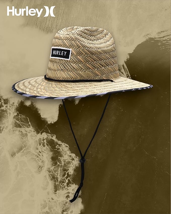 Hurley Men's Straw Hat - Bayside Lifeguard Straw Sun Hat