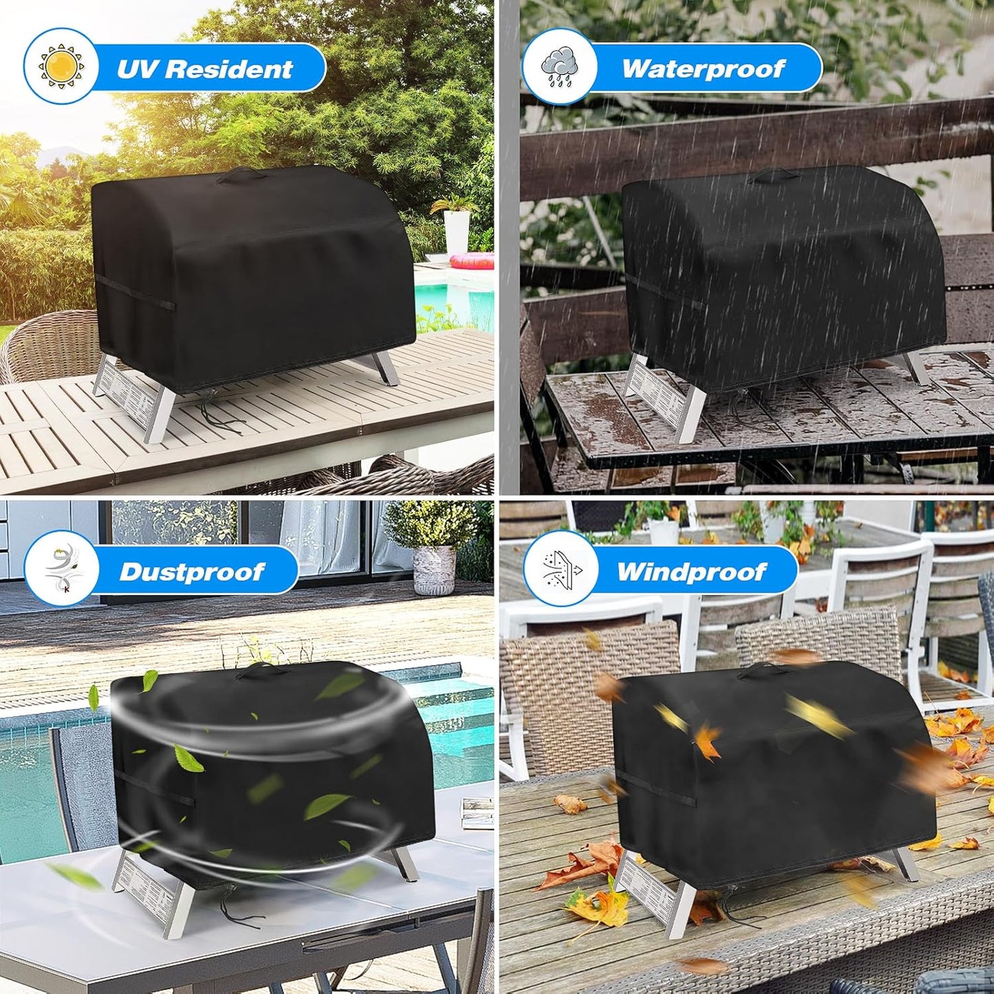 Grill Cover for Masterbuilt MB20030819 Portable Propane Gas Grill,Outdoor Waterproof Small Tabletop Grill Cover Heavy Duty Camping Table Top Grill Cover