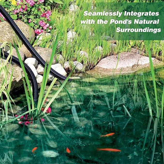 1.25" ID x 23.6 Ft Premium Flexible PVC Pond Tubing - Durable, Kink-Resistant, and Multipurpose for Ponds, Water Features, Filters, and More - Easy Installation and Concealment