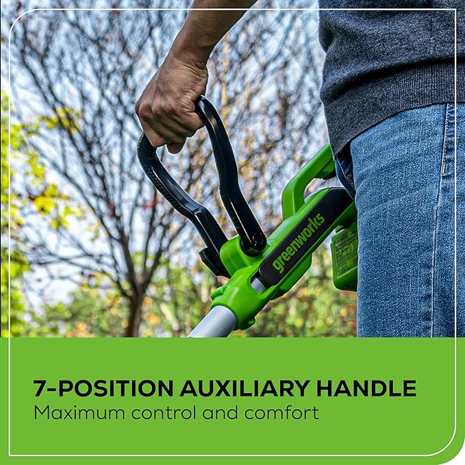 Greenworks 40V Cordless 2-in-1 Trimmer Edger (Gen 2) - 13" Lawn Weed Wacker for Fence & Sidewalk , Lightweight Gas Trimmer Alternative with Auto Feed Spool , 2.0Ah Battery & Charger (40-Min Runtime)