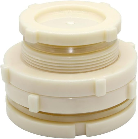 3" Female ABS Bulkhead Fitting, Plastic Water Tank Connector Adapter Fitting with Plugs for Outdoor rain Barrel Garden Hose Adapter Spigot kit Water Tank Gallon Drain Bucket(Set of 1)