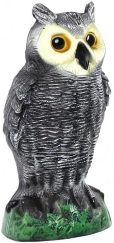 Galashield Owl Decoy | Plastic Owls to Scare Birds Away | Owl Statue for Garden & Outdoors - Pack of 3