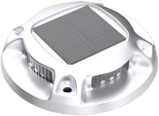 AGPTEK Solar Driveway Lights Outdoor 4 Pack, 2 Color Modes LED Deck Dock Marine Waterproof Driveway Marker Lights for Step Sidewalk Stair Garden Pathway Walkway Yard (Warm White/Cool White)