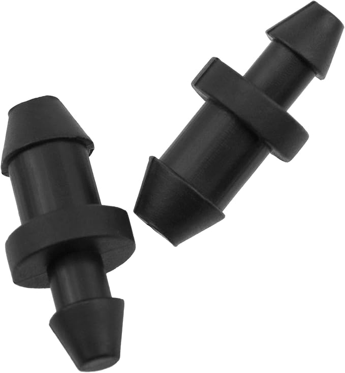 1/4 Inch Drip Irrigation Hole Plugs Drip Plug with Barbed End Closure for Home Garden Lawn Drip Irrigation System 100PCS
