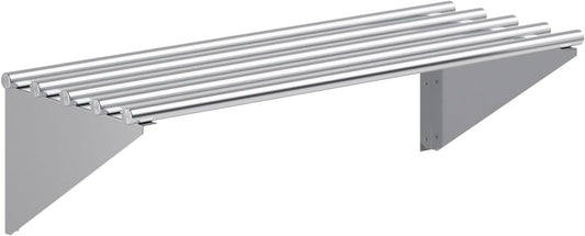AmGood 14 in. x 36 in. NSF Stainless Steel Tubular Wall Shelf | Heavy-Duty Metal Shelving for Appliances & Equipment | Ideal for Kitchen, Restaurant, Garage, Laundry, Utility Room