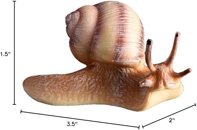 7 Pcs Snail Figurine Miniature Snail Model Realistic Animal Figurines Fairy Garden Micro Landscape Decor