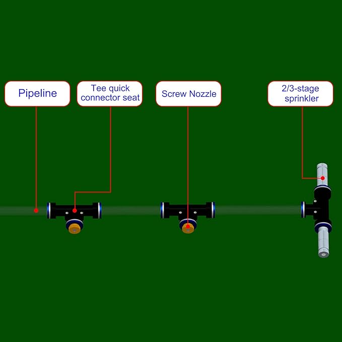Aopin G 3/16 Brass Misting Nozzles 0.2mm / 0.008" Orifice Atomizing Mister Sprayer Nozzle Suitable For Outdoor Cooling,Garden Irrigation,Fountain, Crop Nutrient Injection, Greenhouse 16 Pcs