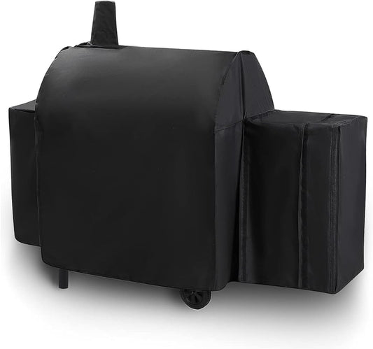 Grill Cover for Char-Griller Smokin Champ 1624 Smoking Champ Offset Smoker 1733, Blazer 2130 and Classic 2175, Heavy Duty Waterproof UV Resistant Cover, Outdoor BBQ Accessories