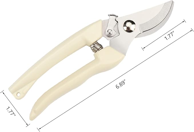 Garden Scissors for Plant, Tip Pruning Shears for Cutting Flowers, Trimming Plants, Bonsai and Fruits Picking (Bypass Blade Pruner)