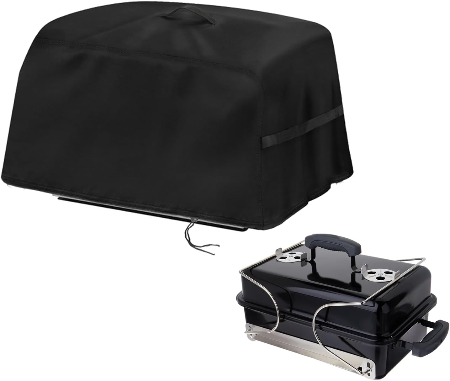 Grill Cover Fit for Weber Go-Anywhere Charcoal Grill,Waterproof Portable Charcoal Grill Cover,Outdoor Small BBQ Smoker Grill Cover (12" D x 20" W x 15" H)
