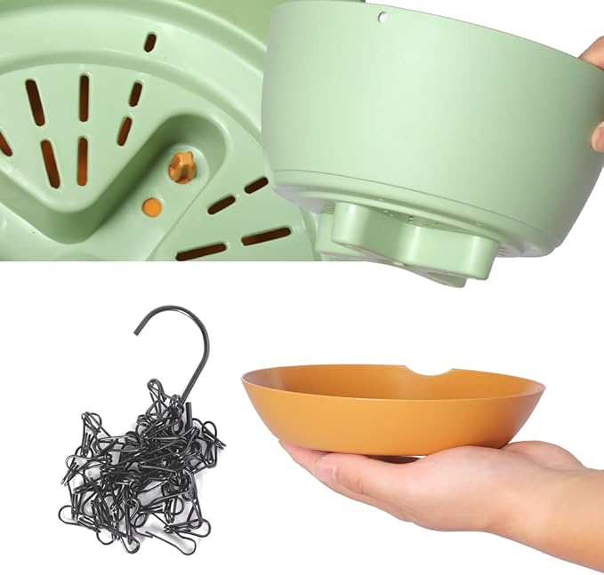 2 Pack Hanging Pots for Plants Outdoor Indoor, 10 Inch Hanging Planters with Drainage Hole (10 inch-White)