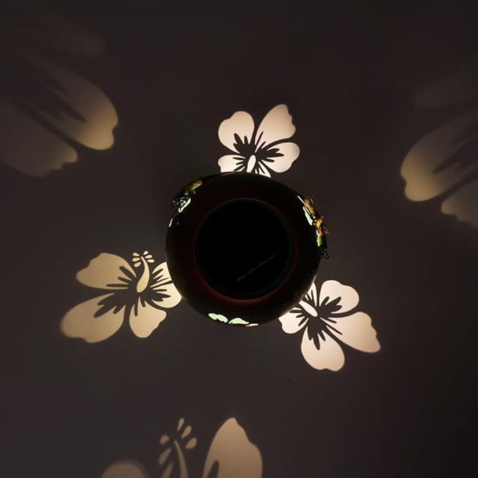 2 Pack Solar Lanterns Outdoor Hanging, Metal Table Solar Lanterns Outdoor Waterproof with Handle, LED Solar Lantern for Patio Lawn Tabletop Decor Christmas Gifts