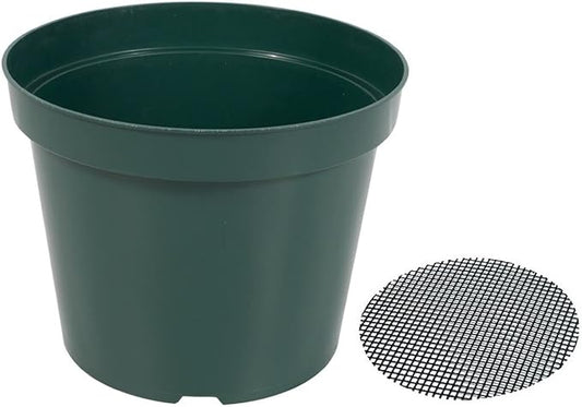 40 Pack 4 Inch Plastic Nursery Pots with Mesh Pad, Thick Sturdy Plastic Plant Pots with Drainage Holes Indoor/Ourdoor Flower Planter Pots, Green