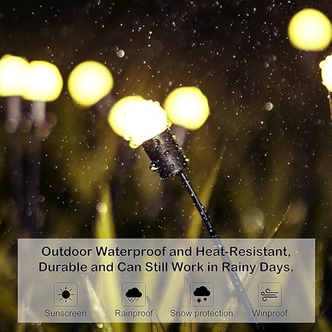 ANTQUE 2 Pack New Upgraded Swaying Starburst Solar Garden Lights, Vibrant Waterproof Outdoor Lights for Yard Patio Pathway Decoration