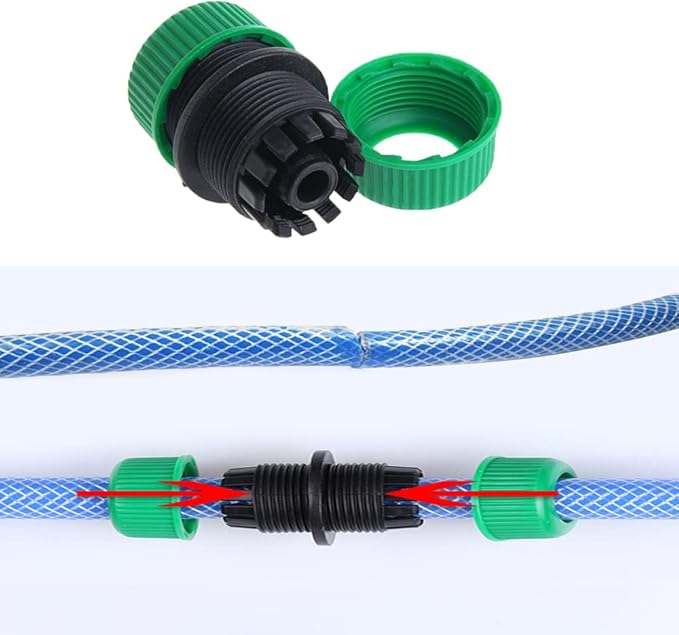6 Pack Hose Connectors Quick Connect Kit Coupler Repair Irrigation Fitting 1/2" to 1/2" and 1/2" to 3/4" Coupling Joints for Water Pipe Extension Garden Drip Tubing Connector Adapter Extender