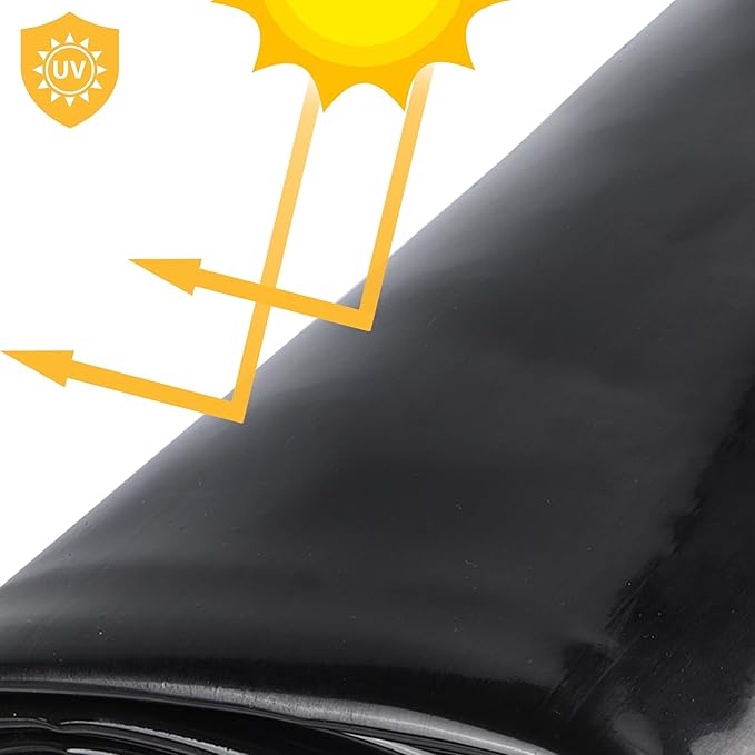 7 x 10 FT Pond Liner, 20 Mil Fish Pond HDPE Liner, Pond Liners for Outdoor Ponds, Koi Ponds, Garden Fountain, Waterfall