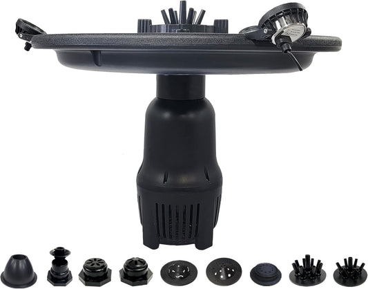 HALF OFF PONDS Floating Fountain – 1 HP Pond Aerator, 200' Cord – 15,000 GPH Water Pump – 13 Spray Patterns - White LED Lights – Energy-Efficient - for Large Ponds, Lakes & Water Gardens