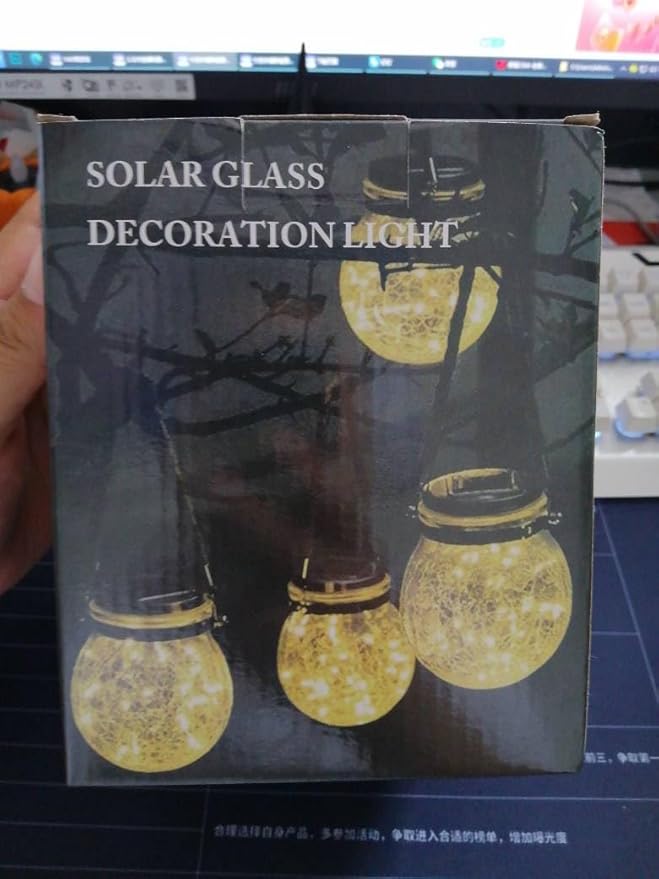 Hanging Outdoor Solar Lights, 2 Pack 30LED Lanterns Decorative Outdoor Lights,Solar Powered Waterproof Landscape Lights with Handle for Tree Yard Garden Patio Fence Holiday Decor(Multicolor)