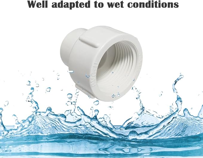 8PCS 1 to 3/4 Inch Double Female Threaded PVC Adapter Pressure Fittings 1" to 3/4" Female to Female Thread Coupling Pipe Fitting Connector for Garden Works HE046-1x3/4