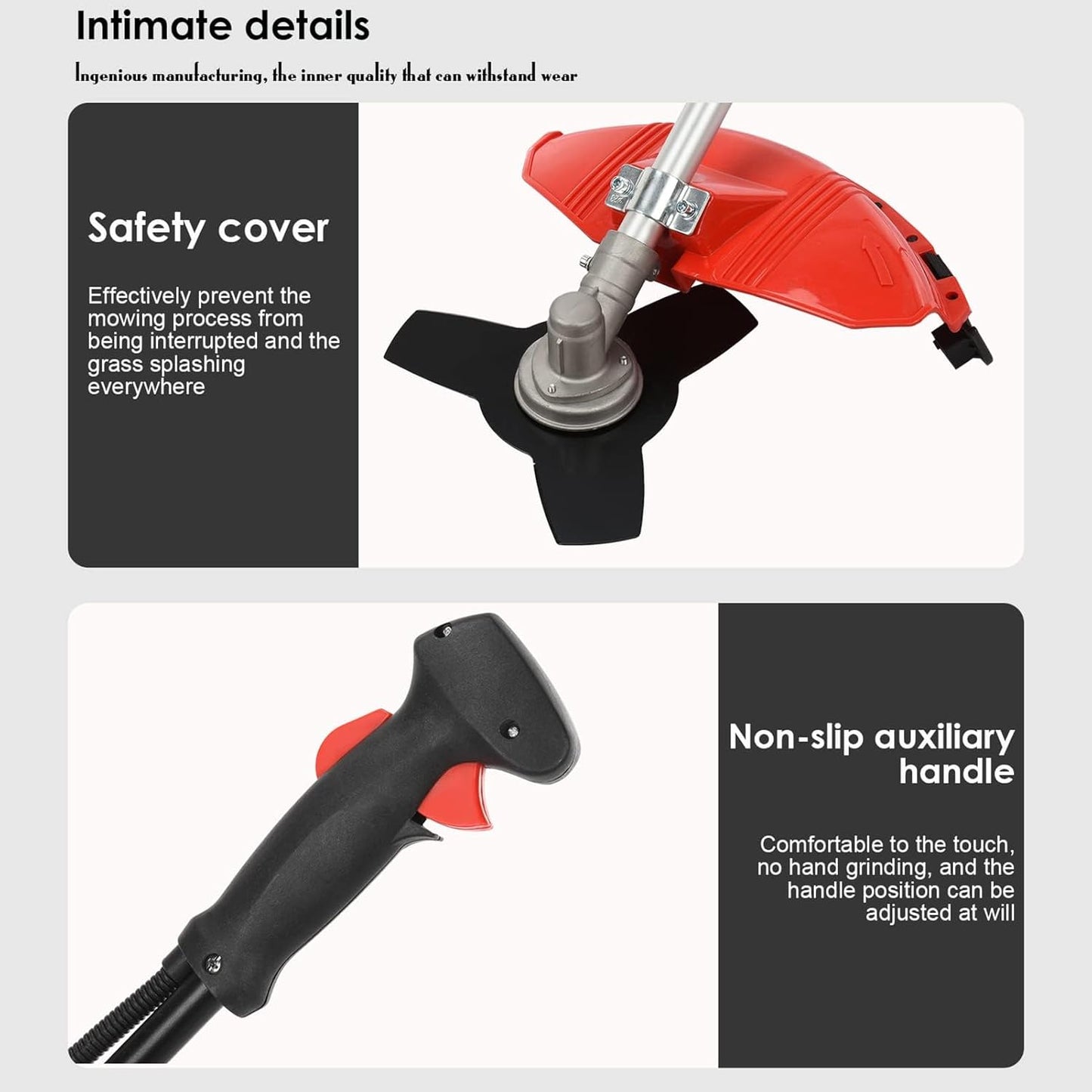 Gas Weed Eater, 52CC 2-Stroke Weed Wacker Gas Powered, 2 in 1 Multi-Functional String/Grass Trimmer, Brush Cutter for Gardening Shipping from USA Fast Arrival