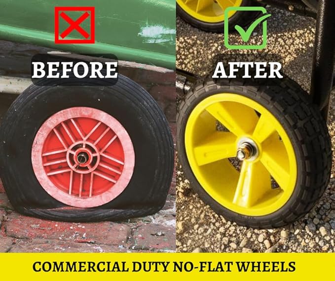 Garden Hose Reel Cart, Heavy Duty Steel Reel with Wheels, Garden Hose Holder for Outside, Backyard, or Lawn, Mobile Garden Cart Holds Up to 250 ft of 5/8’’