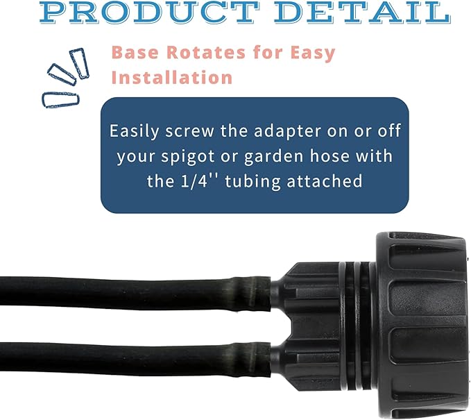 8pcs Garden Hose Adapters, 3/4'' Faucet Convert to 1/4'' Drip Irrigation Tubing, Drip Irrigation Hose Connectors for Outdoor Watering, Fittings with 8pcs Rubber Washers (2 Barbs)