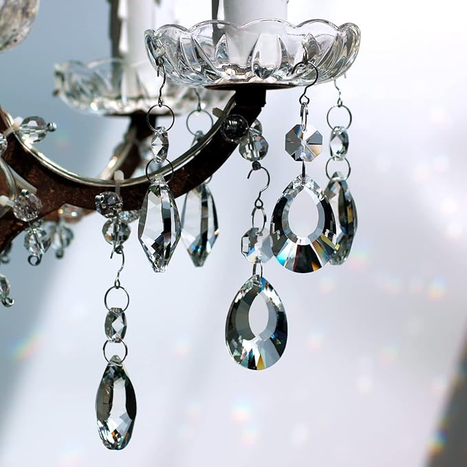 12pcs Crystal Suncatchers, Hanging Crystals Chandelier Prisms for Windows, Rainbow Maker Home Decoration