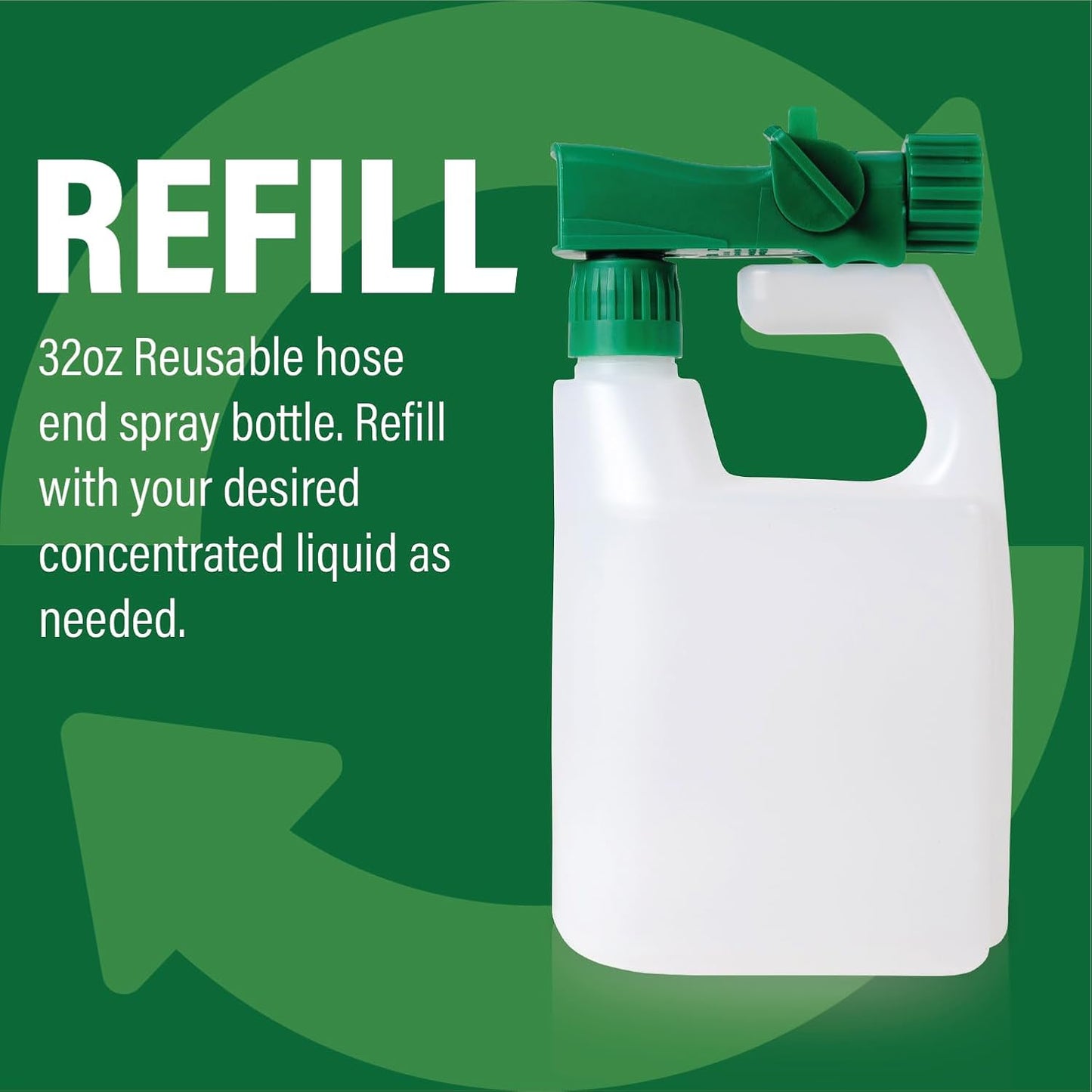 Humboldts Secret 2-Pack Garden Hose End Sprayer | Multipurpose Lawn Attachment with 100 to 1 Mixing Ratio | Garden Sprayer for Lawn Care, Fertilizing, Car Wash & Outdoor Use | 32 ounce