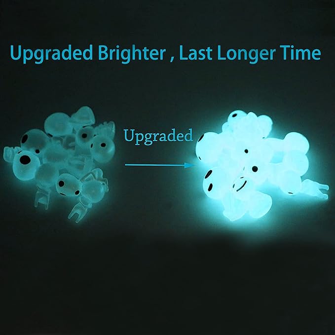 20Pcs Glow in The Dark Tree Elves, Fairy Garden Accessories, Mini Luminous Ghost Gnomes, Miniature Landscape Decorations, Lawn Yard Patio Plant Decor, Terrarium Kit, Gift