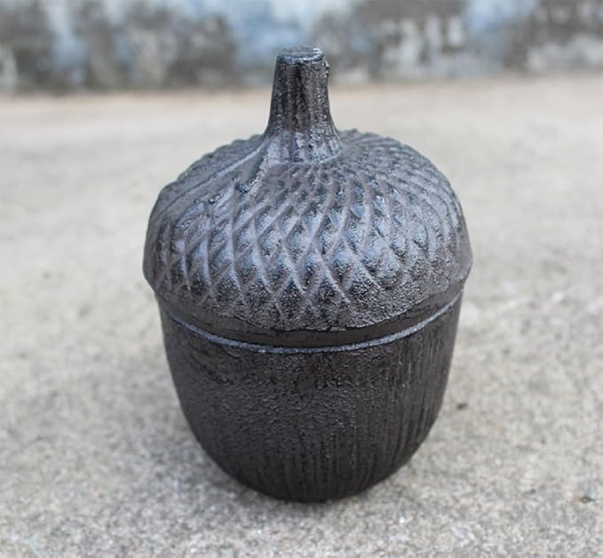 Garden Decoration Pine Cone Cast Iron Key Hider Stone Diversion Safe Key Outside Hider Hide-A-Key Holder Safely Hiding Your Spare Keys for Outdoor Garden or Yard, Geocaching