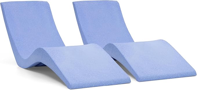 Aqua Outdoors - in-Pool Chaise Lounger - Pool & Sun Shelf Lounge Chair - Designed for Water Depths Up to 9” - Compatible with All Types - Poolside & Sun Deck Tanning - Set of 2 - Coral Reef