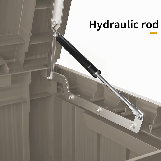 150 Gallon Outdoor Storage Box Waterproof Lockable Resin Deck Box Large, Patio Storage Bin for Pool Accessories Cushion Furniture, Garden Tools, UV-Resistant Outside Delivery Grey