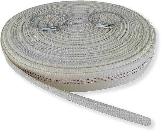 1" 30M-98FT Lay-Flat Hose Water Pool Cleaning Belt Discharge Pump Hose With Aluminum Clamps Fittings Fire Hose Length Connection Pump Hose for House,Garden,Irrigation, Water pumping hose Firehose