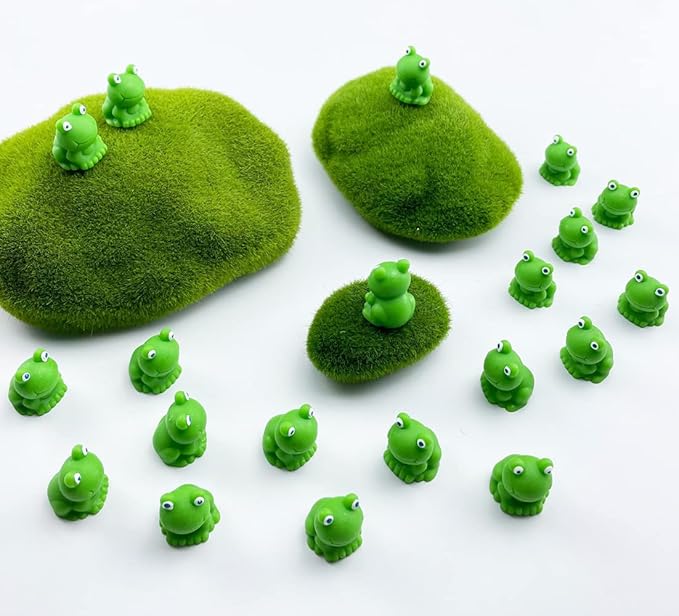 220 Pcs Mini Frog Figurines Miniature Resin Frogs,Mini Frogs Bulk Fairy Garden Moss Landscape Ornaments for Outdoor Decoration,Home Décor