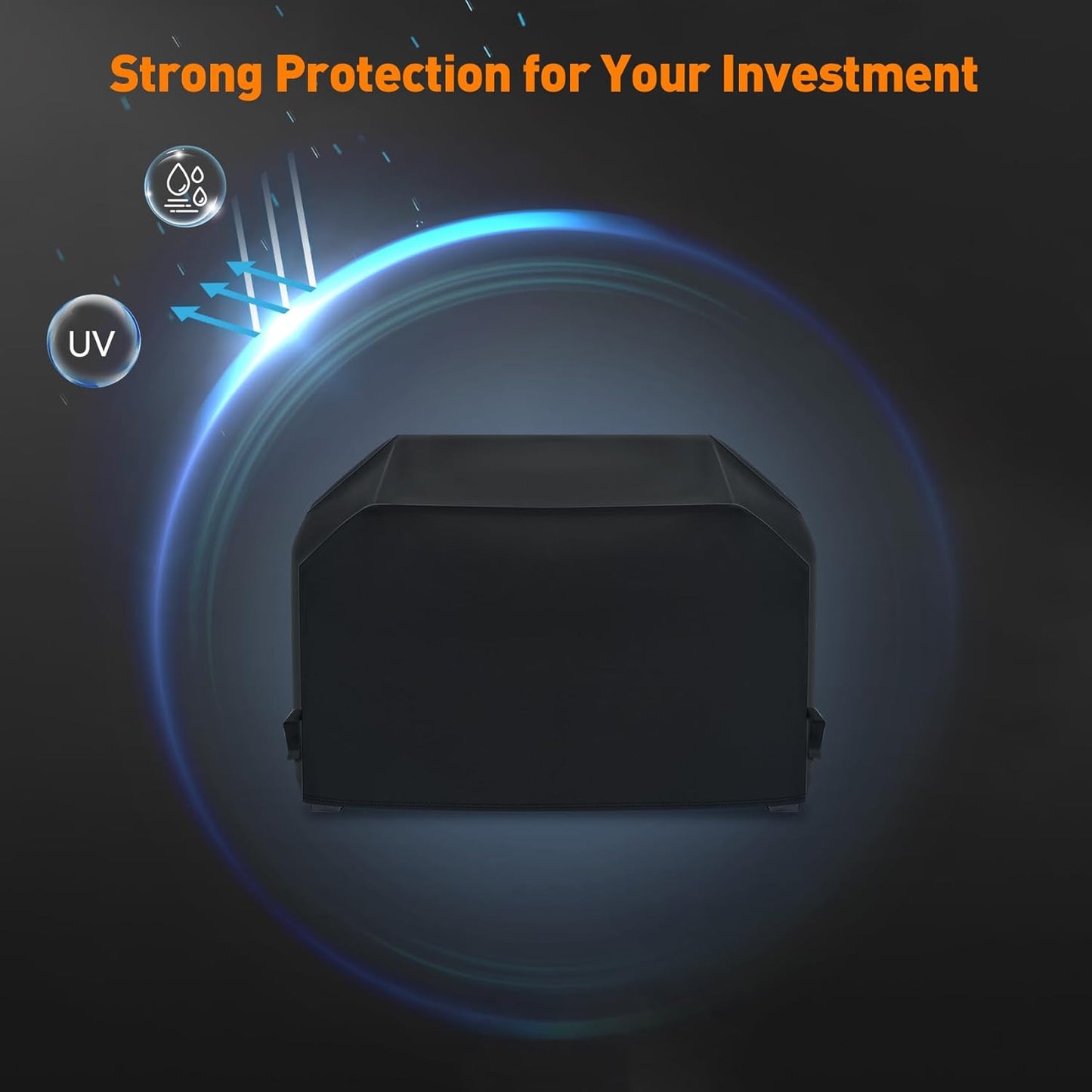 Heavy Duty 600D Polyester Grill Cover Compatible with 24 Inch Tabletop Royal Gourmet GT1001 & GT2005, Waterproof Outdoor BBQ Portable Griddle Cover CR2005