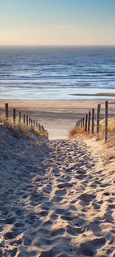 3D Decal Peel and Stick Door Stickers Murals Removable Self-Adhesive DIY Wallpaper PVC Waterproof - Seascape - Poster for Bedroom Living Room Decor 31.5 x 78.7 inch