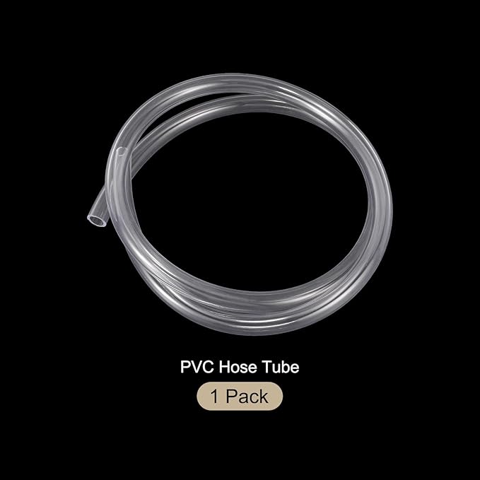 1/2" x 5/8" Clear Plastic PVC Tubing 5ft Flexible Vinyl Tube, [for Garden Irrigation, Water Hose, Fish Tank, Aquarium] - 12.7x15.9mm