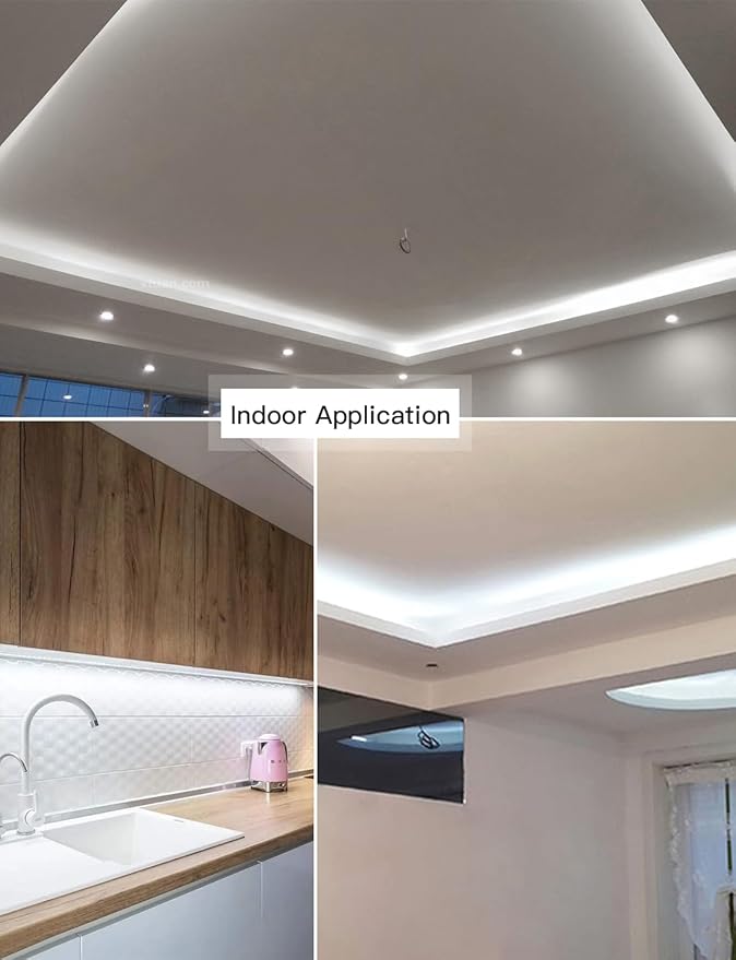 AIMENGTE Led Strip Lights for Outdoor - Waterproof Led Strip Lighting AC 110V, 360LEDs, 6500k LED Rope Lights for Garden, Patio, Lawn, Under Cabinet Kitchen, Bedroom Bathroom (9.9ft, Cool White)