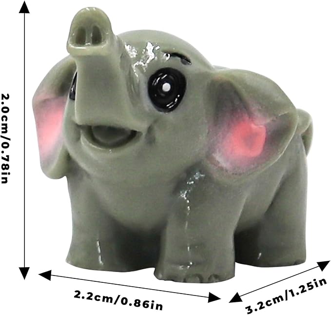 50 Pcs Mini Elephant Figurines for Fairy Gardens,Miniature Landscapes, Micro Landscape be Used for Various DIY Projects and Decorative，2 inches Long, 1 inch Wide, 1.2 inches high