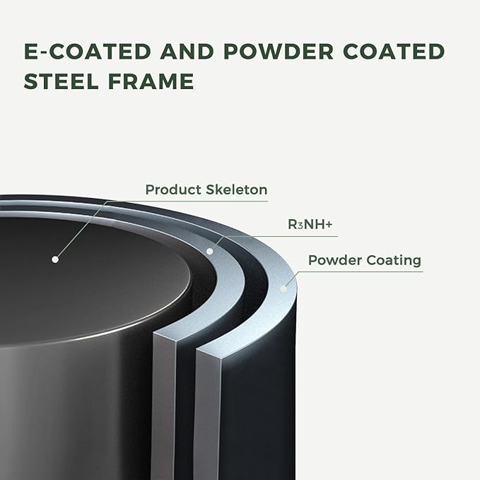 Grand patio 52" Farmhouse Outdoor Bench, Garden Benches with Rust Free Metal Powder Coated Frame and Aluminum Backrest, Faux Wood Grain Finish Frame Patio Bench for Front Porch, Northwoods Brown