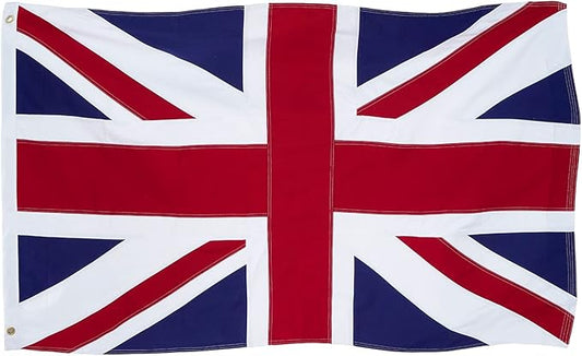 Homissor British Flag 2x3 Union Jack England Flags Embroidered Sewn Stripes United Kingdom UK Flag Heavy Duty Outdoor