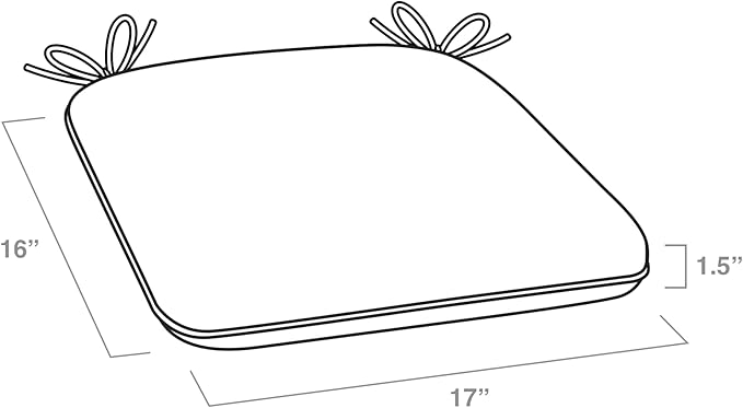 Arden Indoor/Outdoor Foam Seat Pad, 2 Pack, 17 x 16, Patio Cushion, Water Repellent, Fade Resistant, Foam Cushion Sapphire Morrison Floral