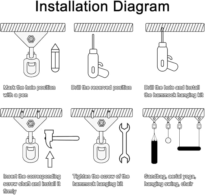 Heavy Duty Swing Hangers for Wooden Sets 1200 LB Capacity Hammock Hanger 360 Swivel Stainless Steel Swing Hardware Accessories for Porch Playground Yoga Heavy Bag Sliver | Pack of 3