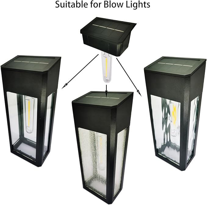 GOODFOEVER 4 Pack Solar Lights for Outdoor Fence and Wall, Waterproof